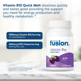 Bariatric Fusion B12 Melts - 90 unités, format pratique à prendre chaque jour.