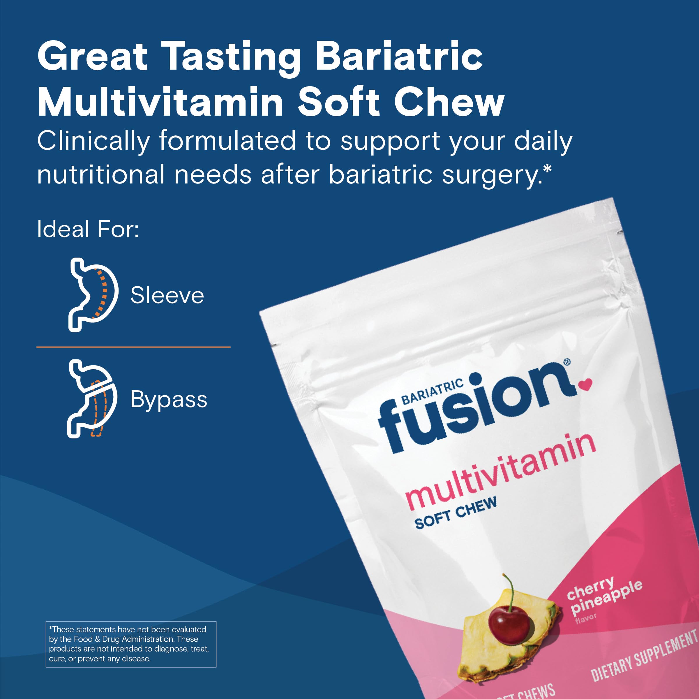 Texture lisse des gommes Bariatric Fusion facilitant l’apport quotidien en vitamines