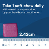 Calcium Bariatric Fusion à mâcher canneberge-raisin: apport quotidien pratique.
