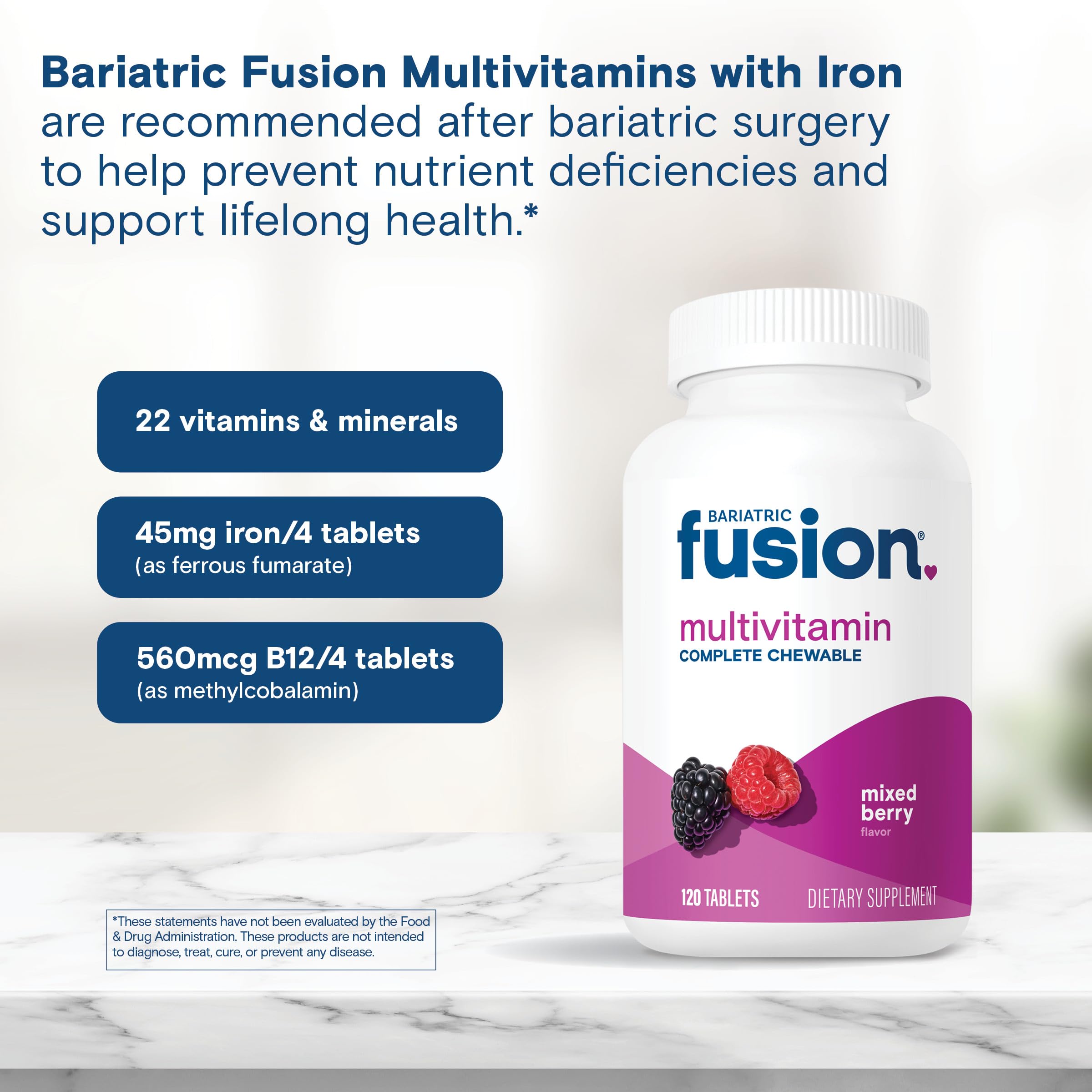 Bariatric Fusion conçu par une équipe chirurgicale spécialisée, formulation adaptée.
