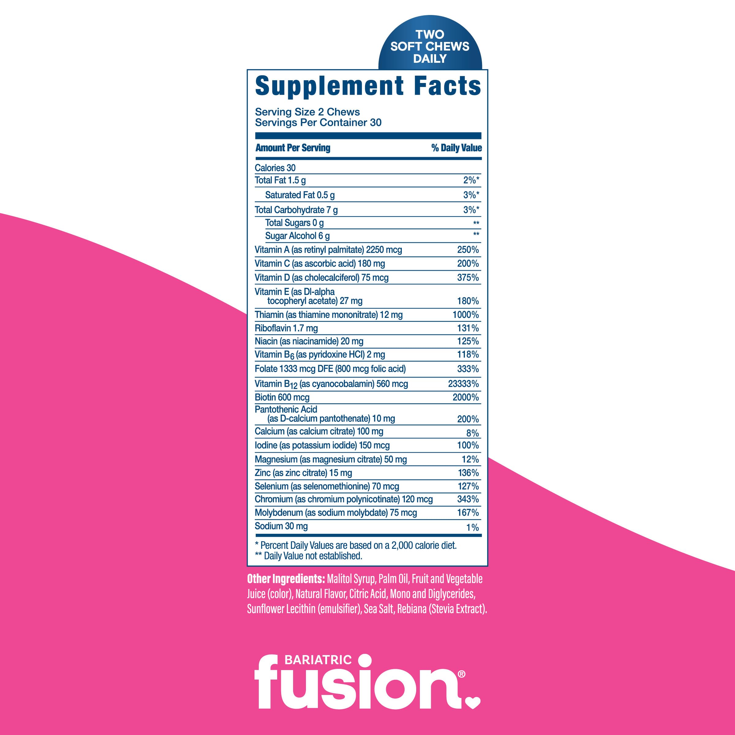 Gommes Bariatric Fusion sans sucre saveur pastèque, rafraîchissantes après l'effort.