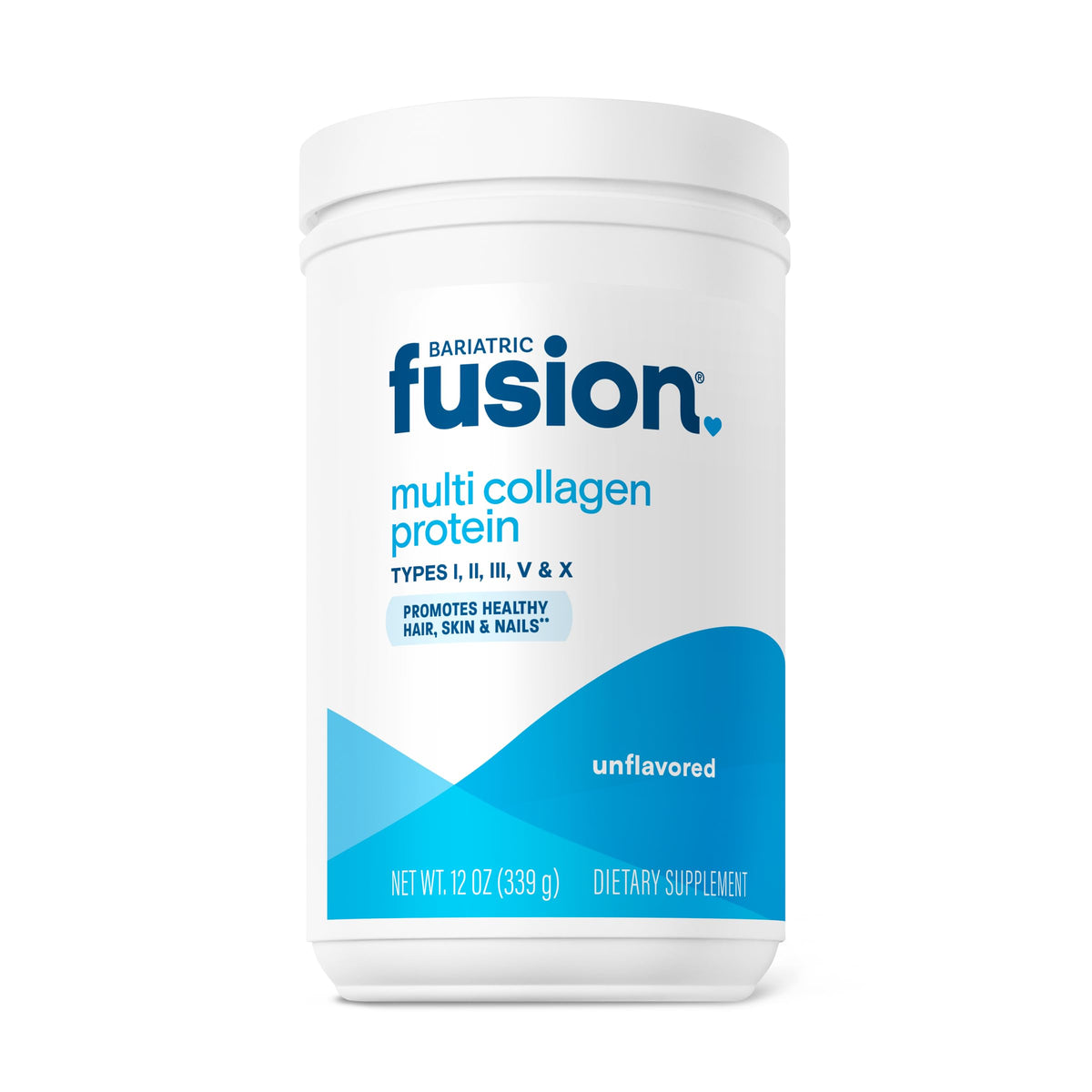 Poudre multi-collagène Bariatric Fusion neutre, idéale pour smoothies et soutenir la souplesse des articulations.