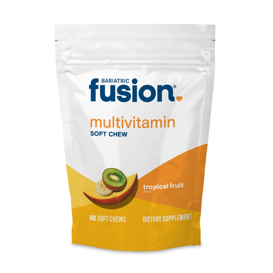 Bariatric Fusion Soft Chew Tropical Fruit – emballage pratique pour le régime post chirurgie.