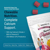 BariatricPal Calcium citrate, bouteille de 90 bouchées, pratique au quotidien