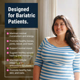 Étiquette BariatricPal claire décrivant les vitamines essentielles.