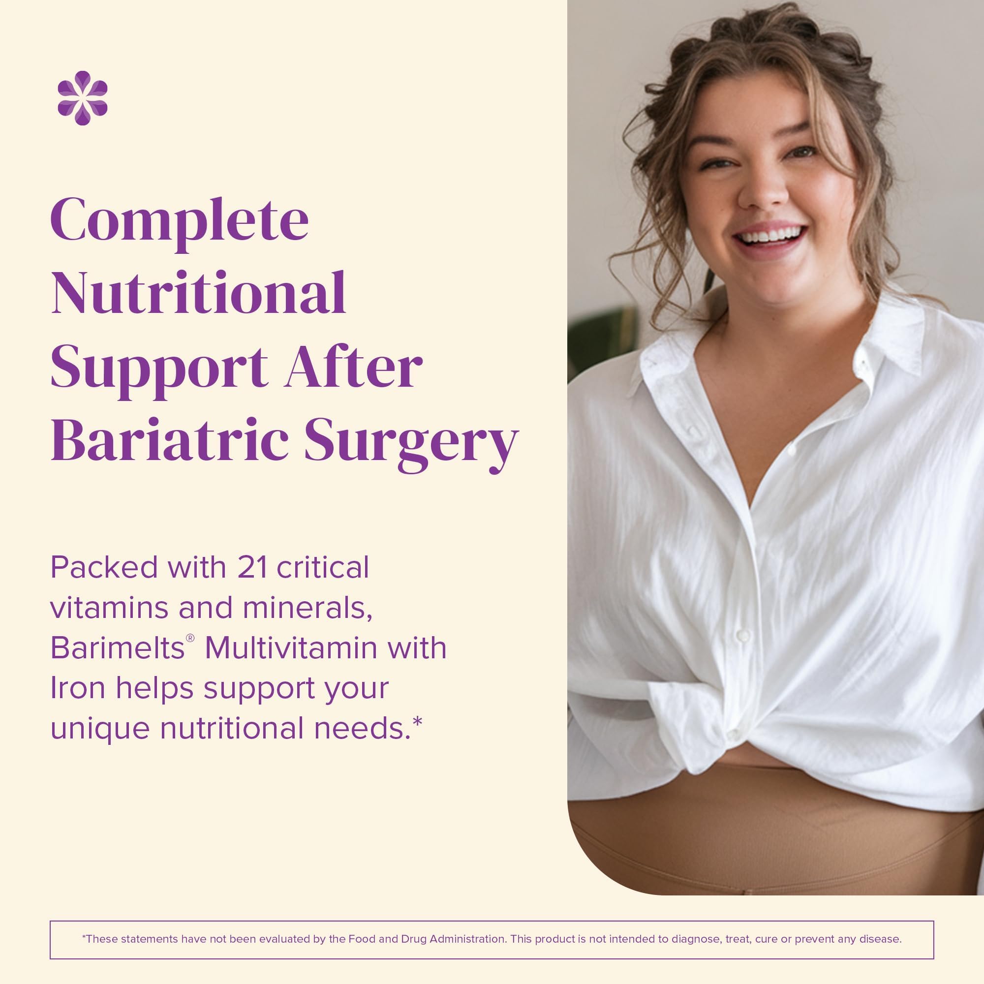 Barimelts formule 21 vitamines et minéraux, rééquilibre nutritionnel après chirurgie.