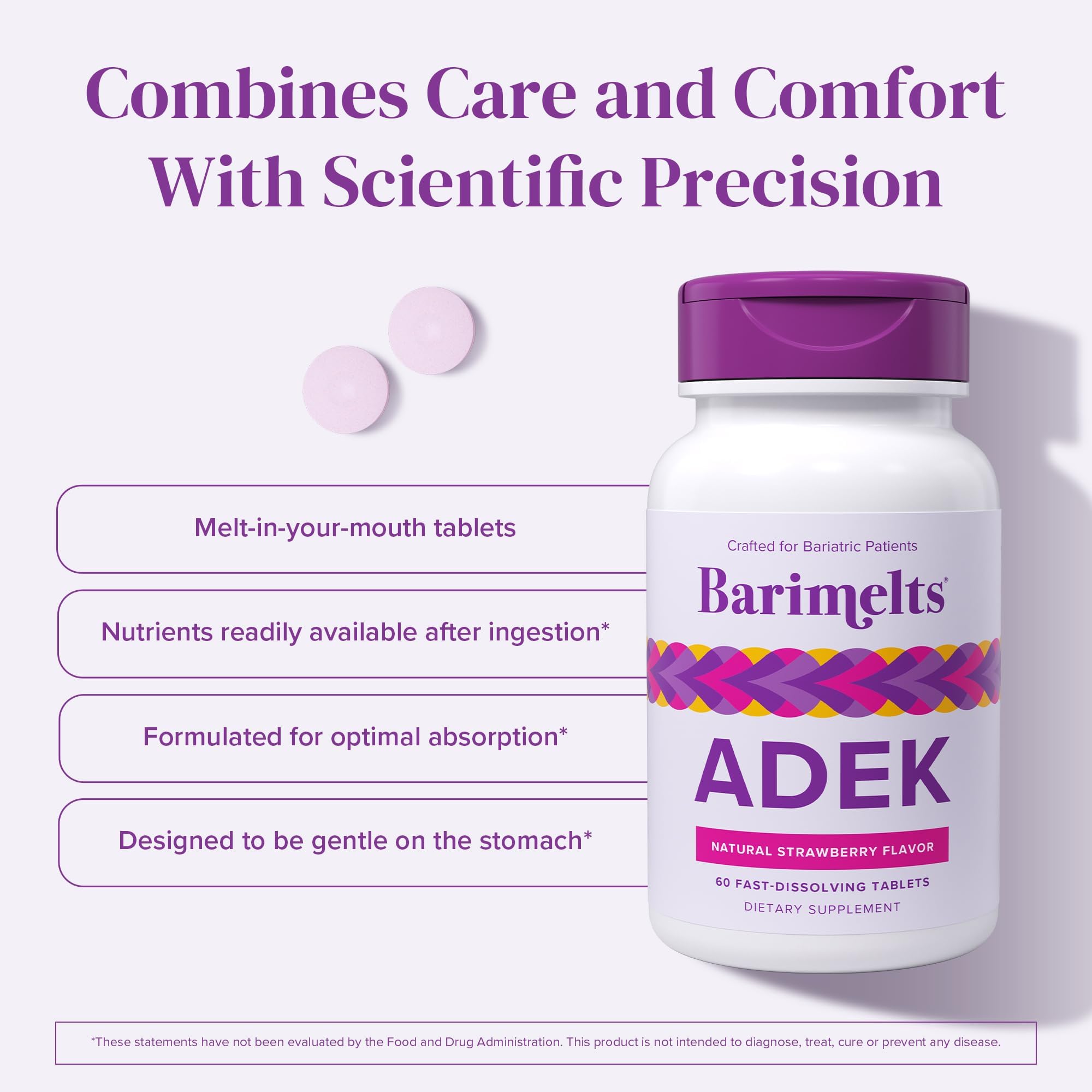 Barimelts ADEK, vitamines A, D, E et K liposolubles pour l'équilibre nutritionnel.