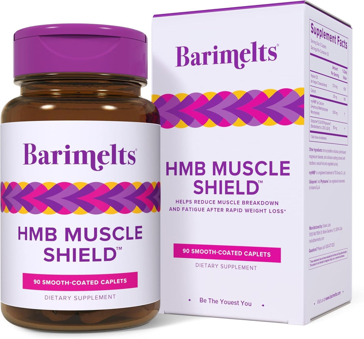 Barimelts HMB Muscle Shield dans la bouteille, pratique au quotidien.