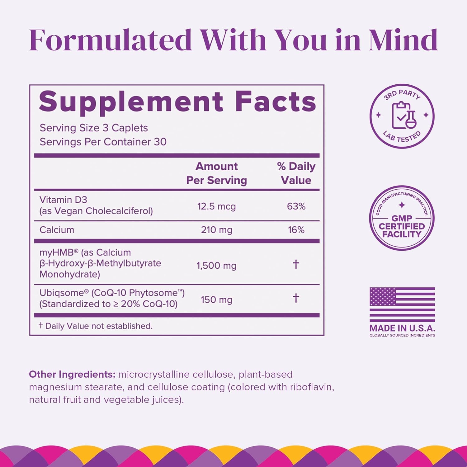 Caplets Barimelts HMB Muscle Shield, capsules douces et faciles à avaler.