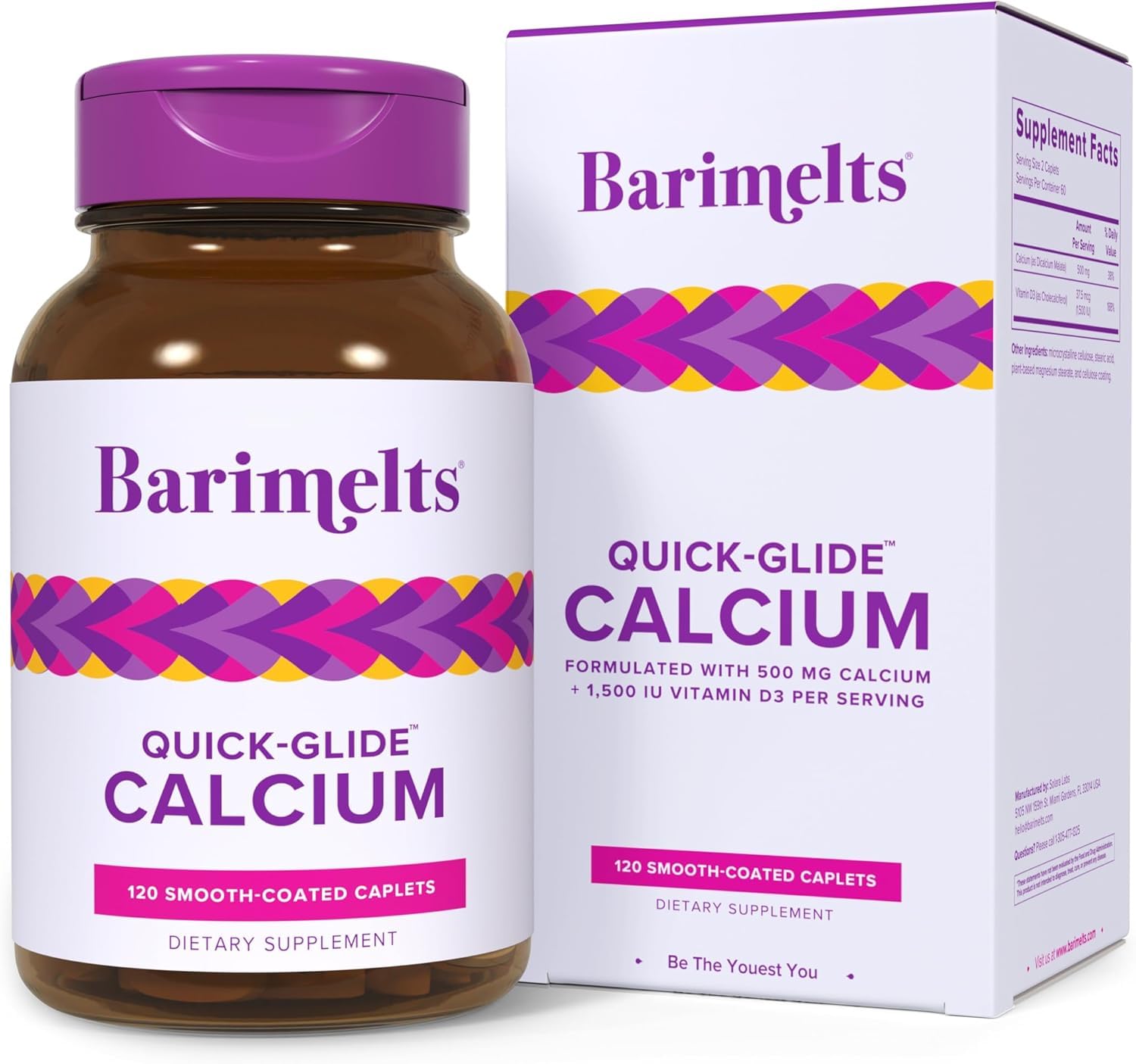 Barimelts Quick-Glide Calcium comprimés enrobés: prise facile pour le soutien des os.