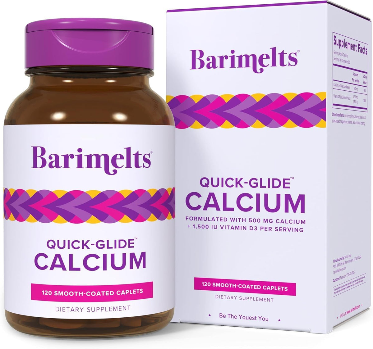 Barimelts Quick-Glide Calcium comprimés enrobés: prise facile pour le soutien des os.
