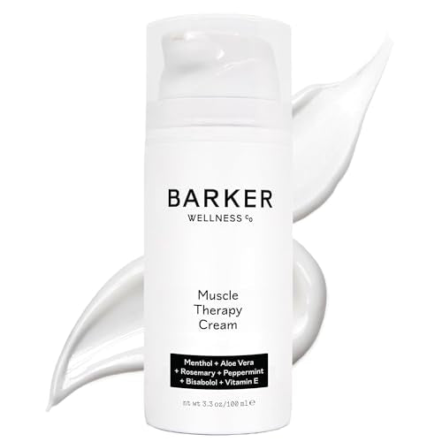 Barker Wellness : bouteille de crème pour apaiser les muscles après l'entraînement.