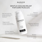 Ingrédients vegan et sans cruauté dans Barker Wellness Crème musculaire.