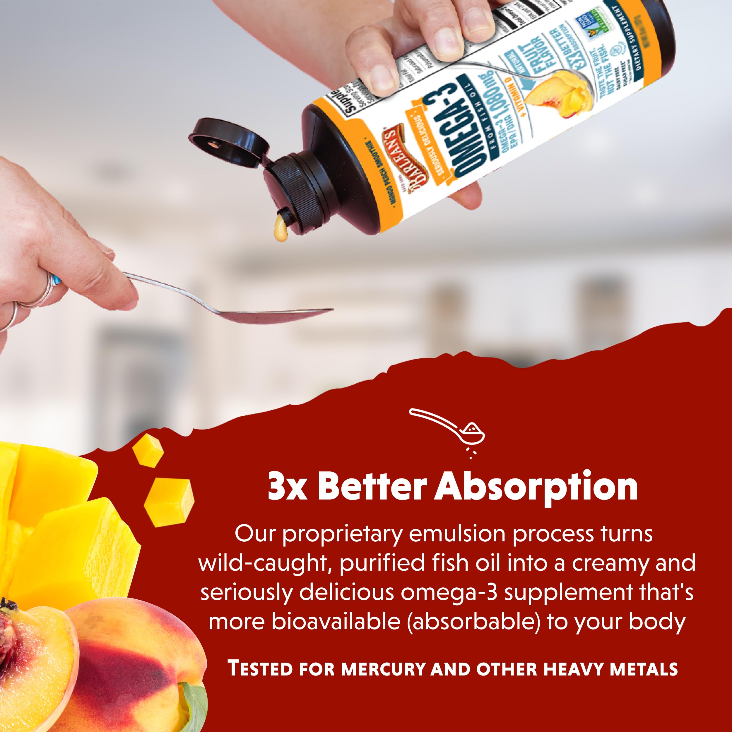 Emulsifiée pour meilleure absorption et digestion plus légère.