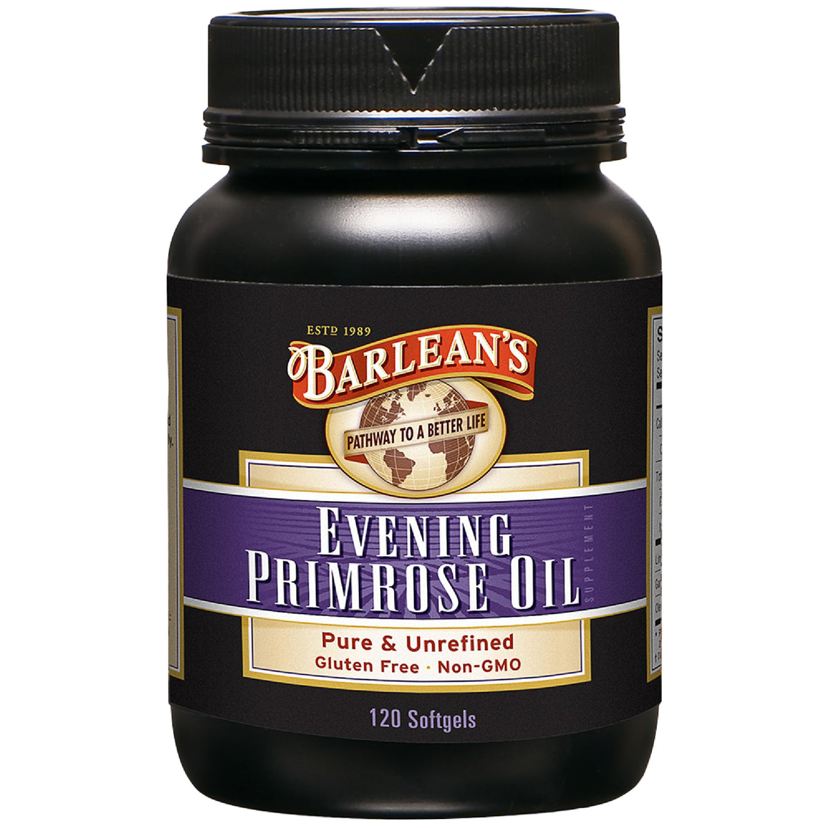 Barlean's huile d'onagre — bouteille pratique pour usage quotidien et bien-être.