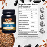 Barlean's capsules d'huile de lin, 1550 mg d'ALA faciles à emporter.