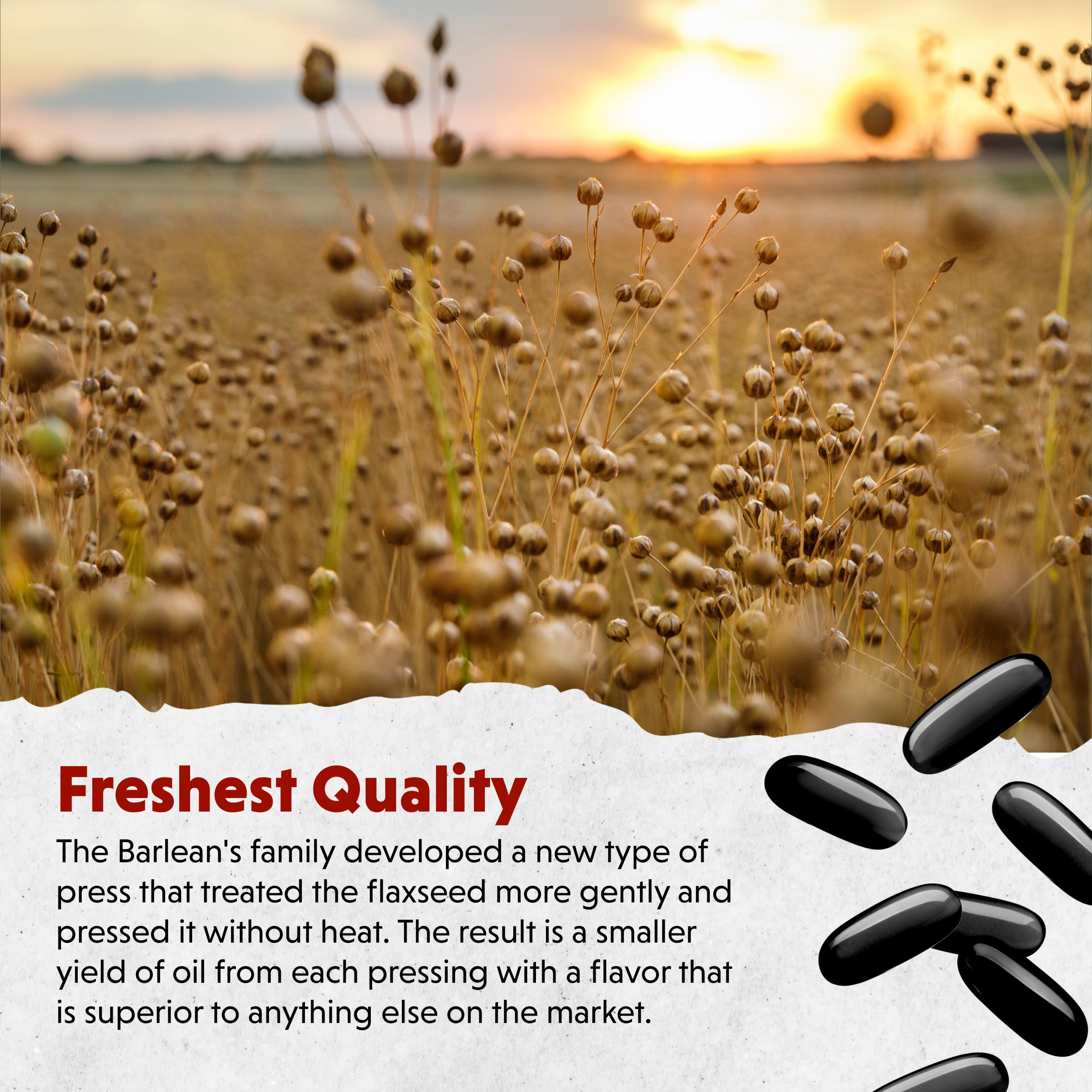 Barlean's capsules faciles à avaler, idéales lors des déplacements.