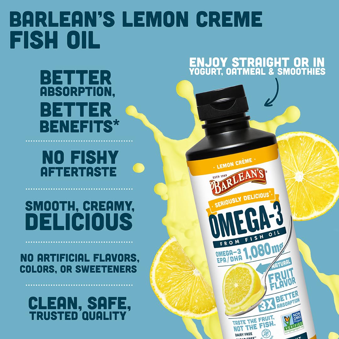 Barlean's Omega3 émulsification qui améliore l'absorption et la digestion