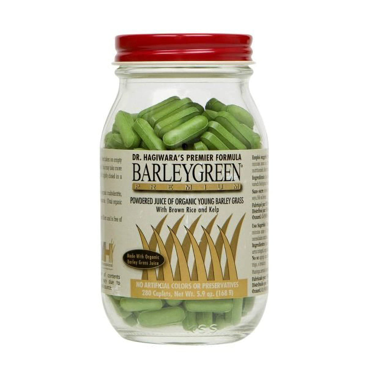 BARLEYGREEN Caplets premium dans une bouteille, soutien d'énergie naturelle au quotidien.