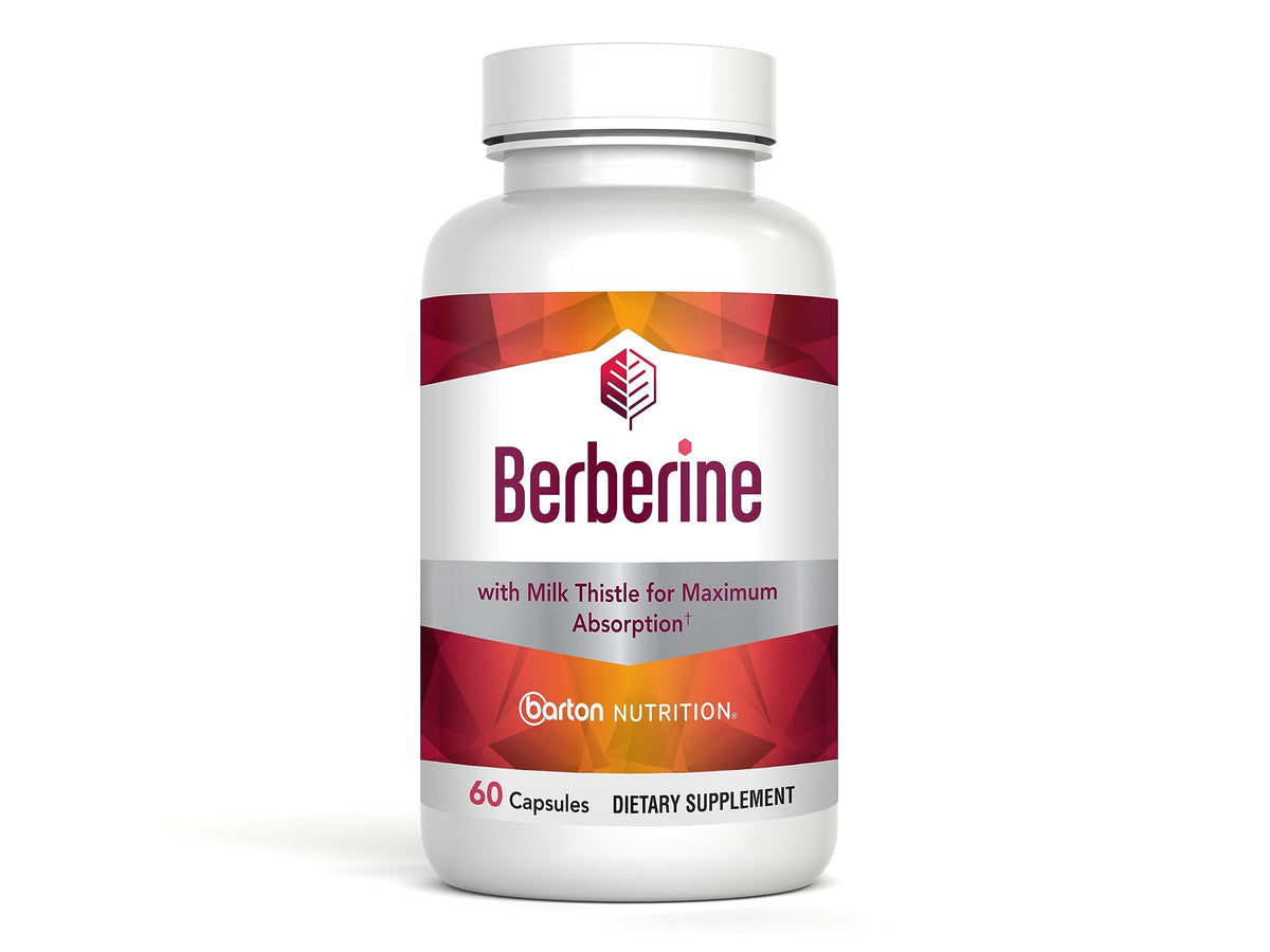 Barton Nutrition Berberine HCL 800 mg gélules — dose pratique pour soutenir le métabolisme.