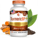 TurmericBP+ Barton Nutrition, bouteille-capsules : soutien potentiel à une inflammation normale et confort articulaire.