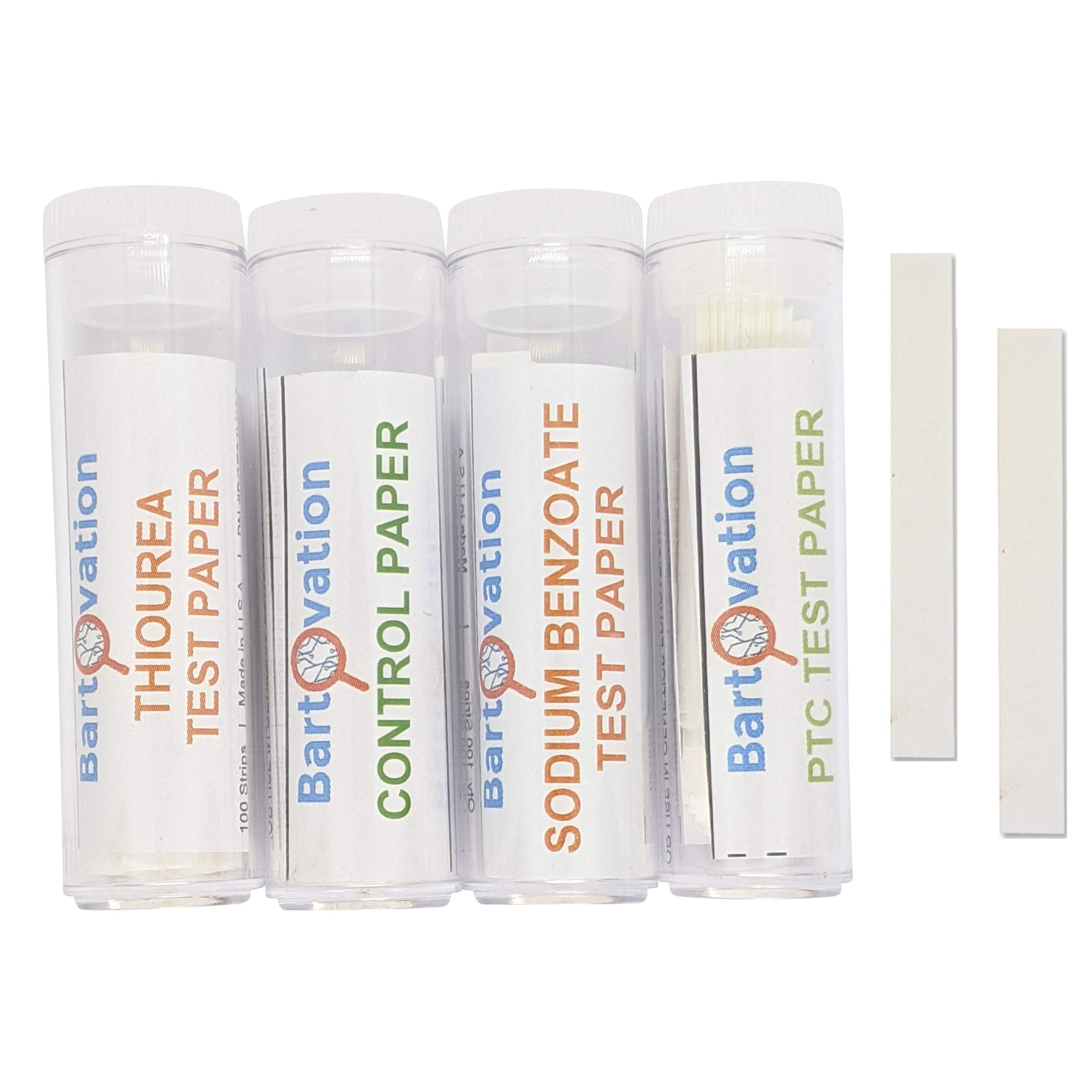 Bartovation Super Taster Kit – emballage et étiquettes pour démonstrations génétiques.