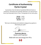 Bartra Pyrite : cristal pour bijoux et créations artisanales