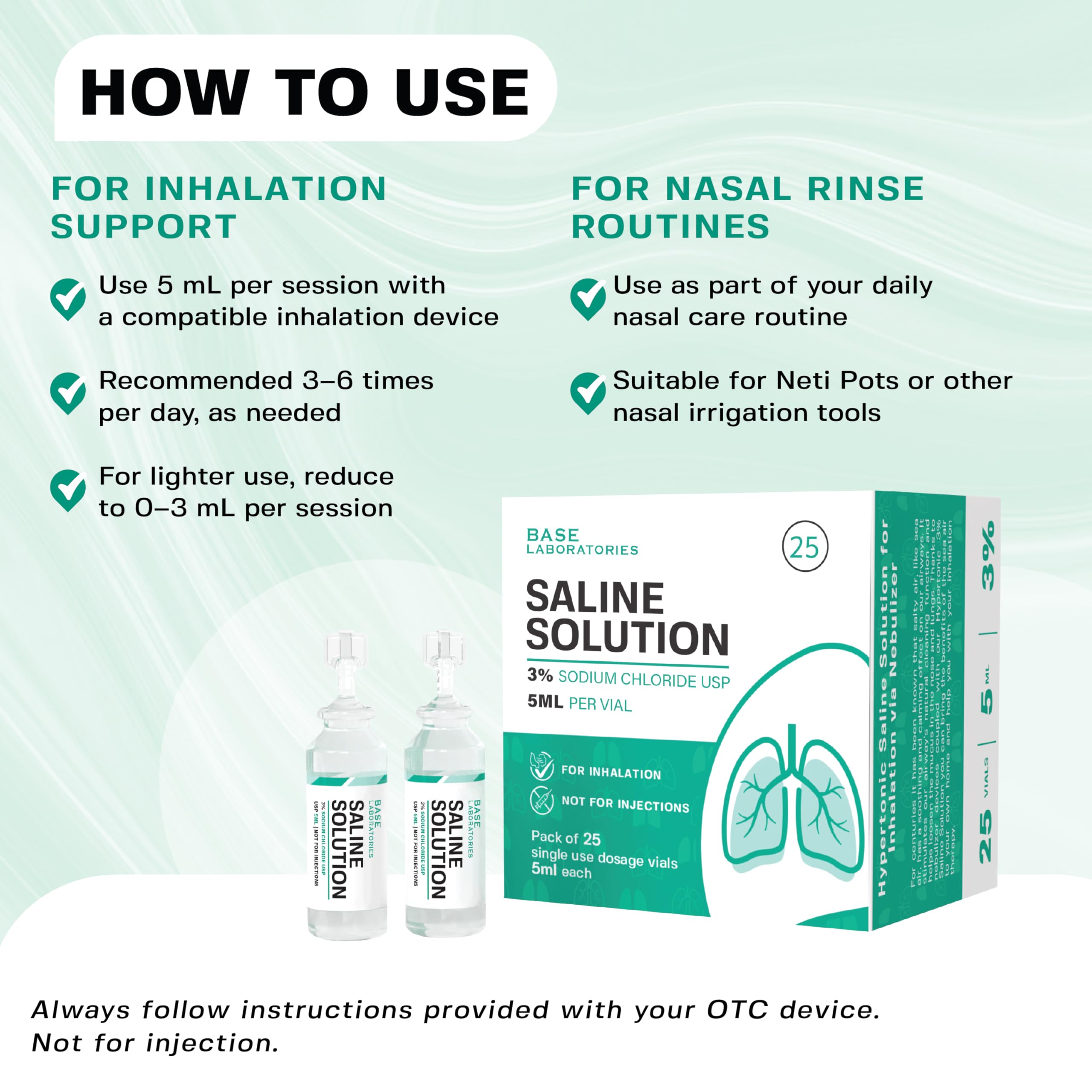 BASE LABORATORIES conditionnement compact 25 flacons 5 ml