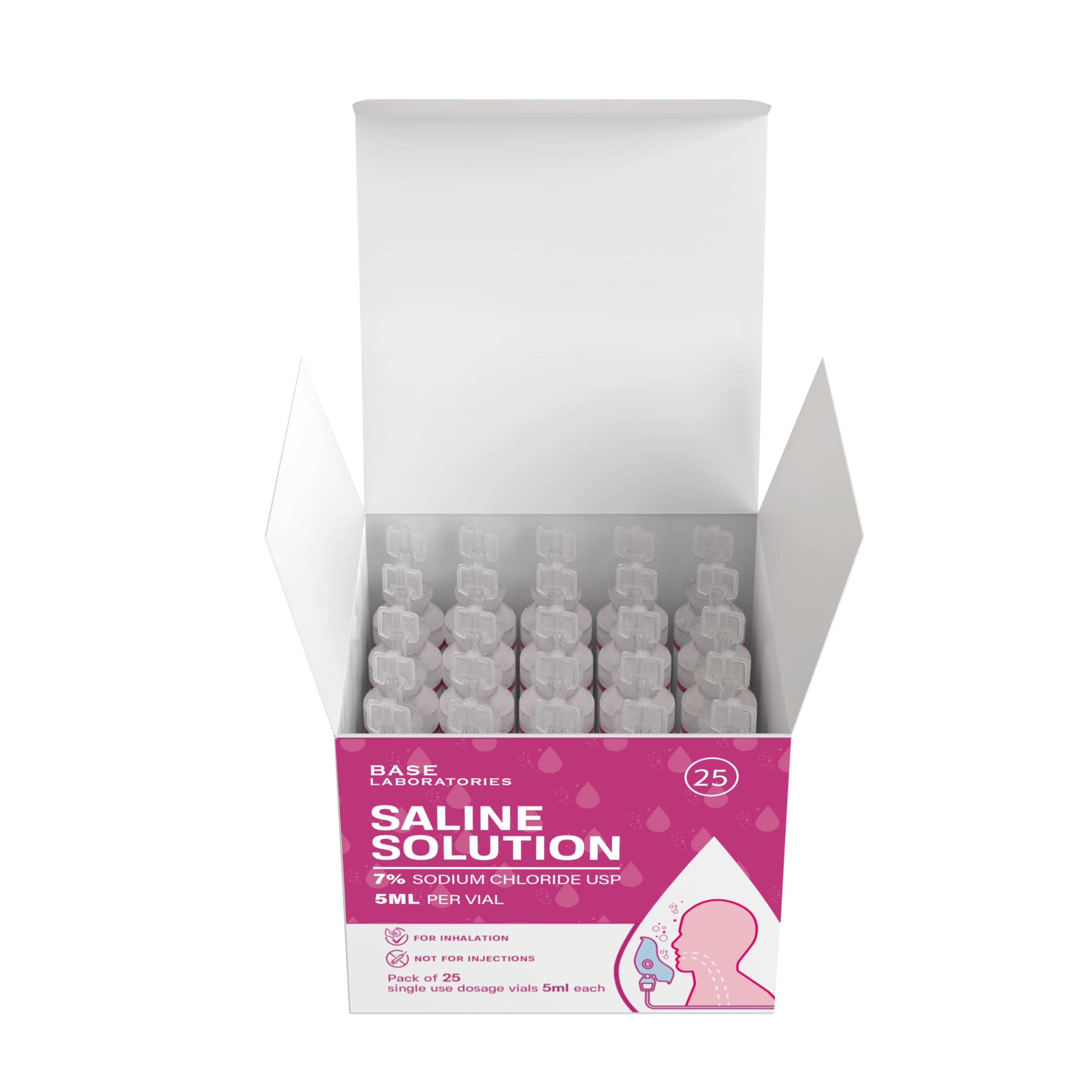 BASE LABORATORIES emballage: 25 flacons 5 ml pour commodité.