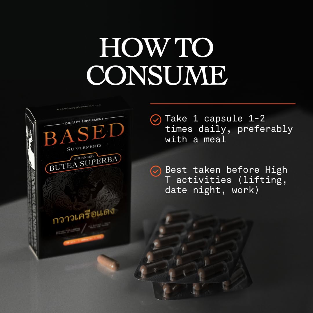 Based Supplements Butea Superba Extract – poudre premium préserve les flavonoïdes naturels