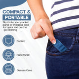 Basesit chiffon lunettes portable compact: idéal en déplacement.