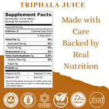 Basic Ayurveda Triphala Juice capuchon-doseur pratique pour mesurer la dose quotidienne.