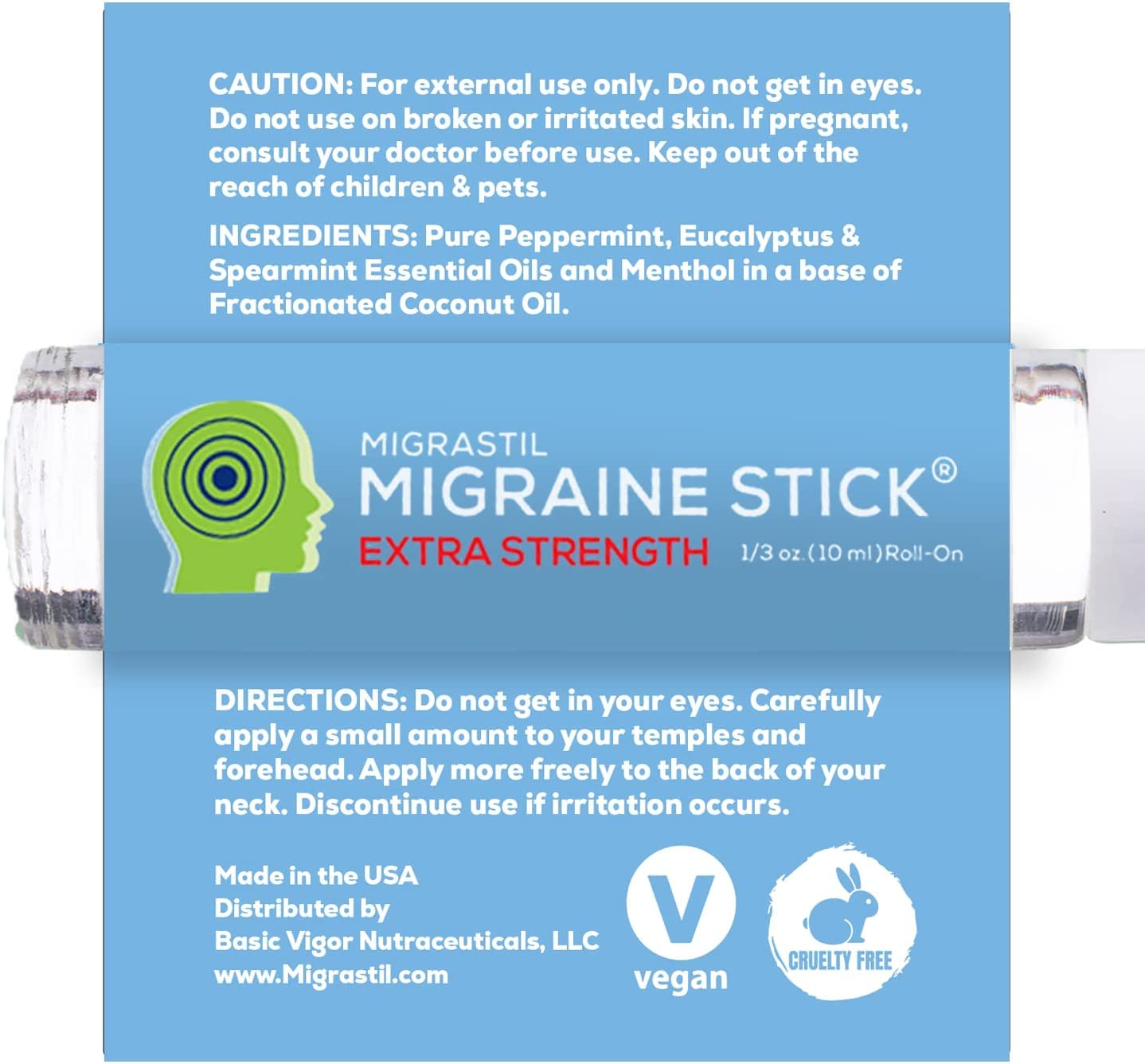 Basic Vigor Migrastil bille métallique pour une utilisation portable.