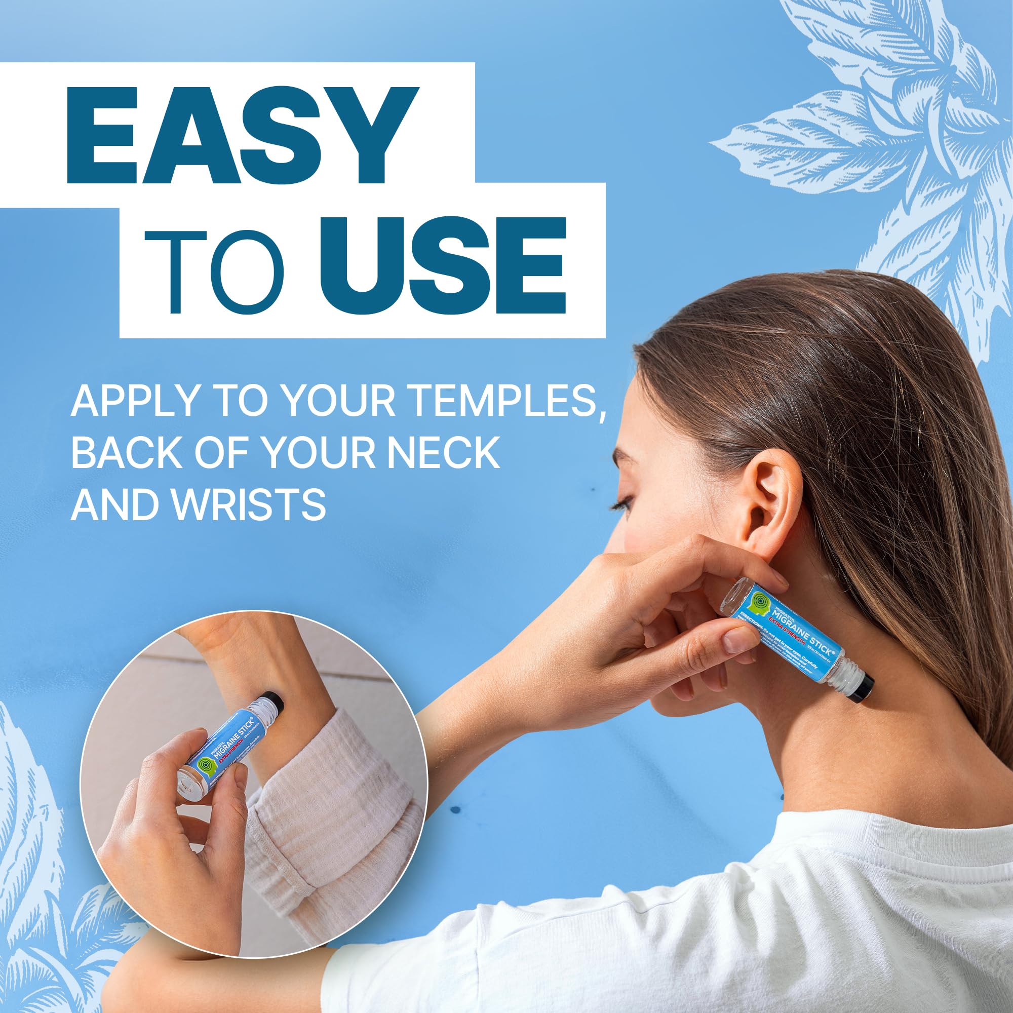 Basic Vigor Migrastil Roll-On roller métallique sans fuite, pratique en voyage