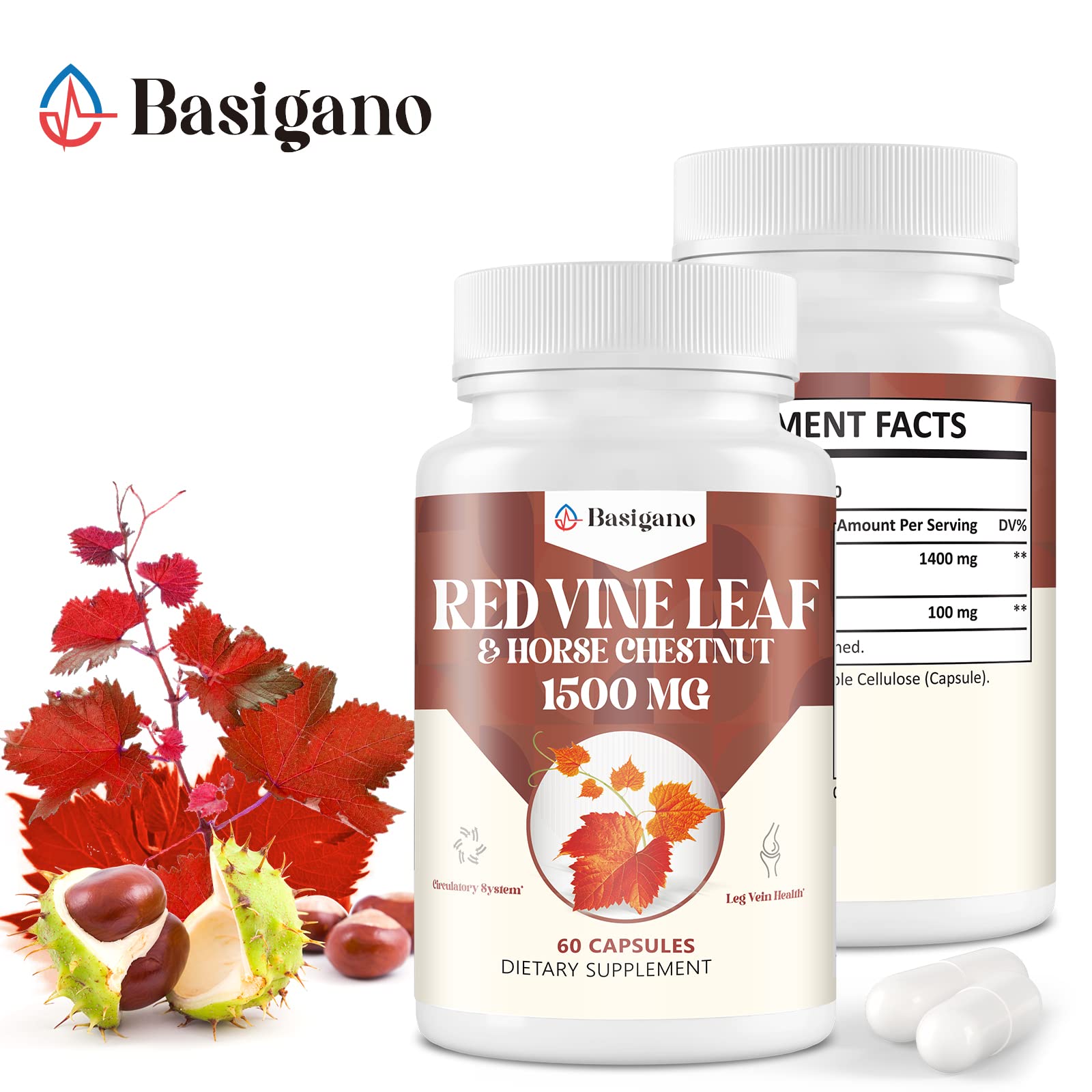 Basigano : composition naturelle riche en procyanidines pour le soutien des veines