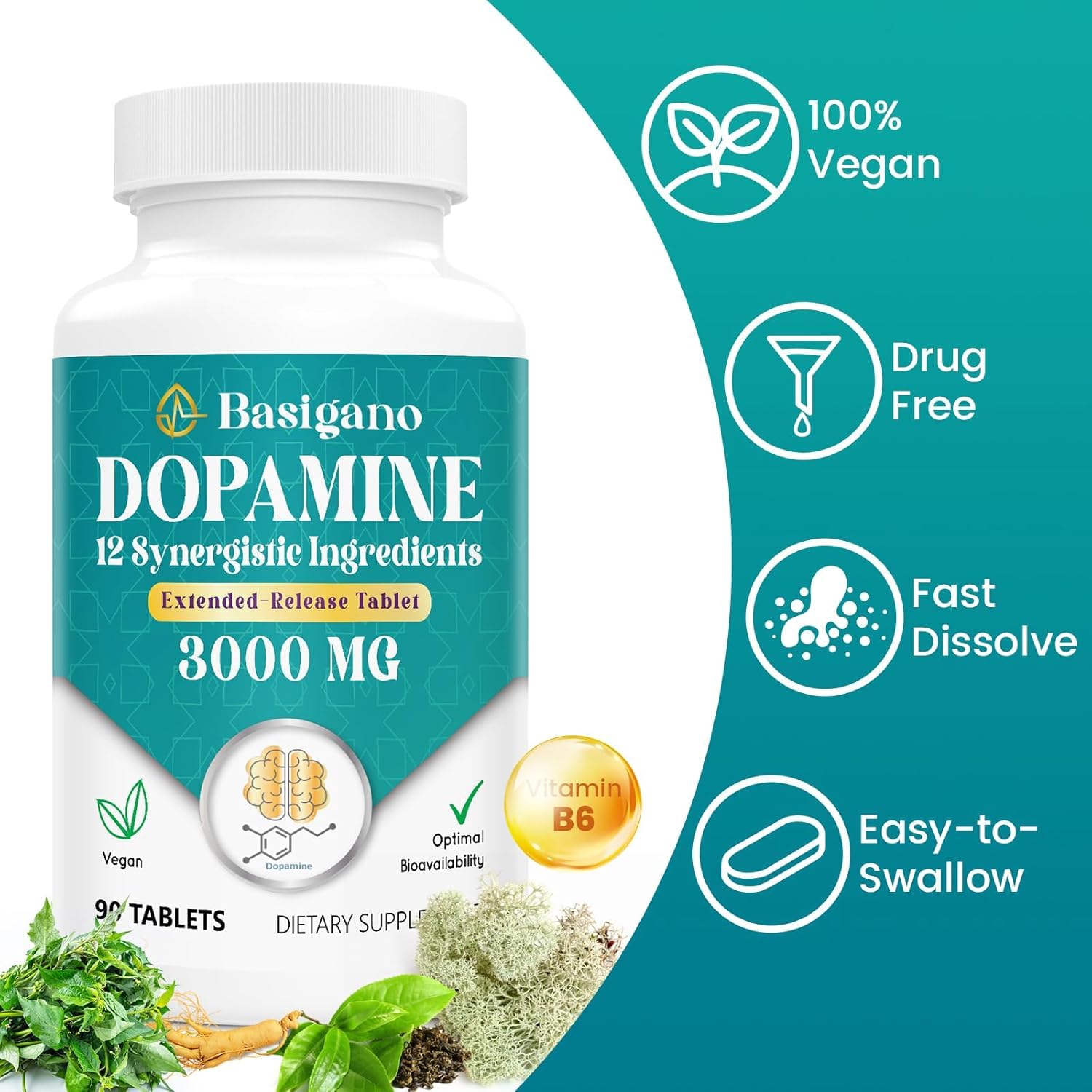 Basigano Dopamine prise quotidienne: routine simple et efficace.