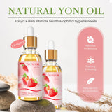 BASSI huile yoni fraise, texture légère pour hydrater et apaiser l'irritation.