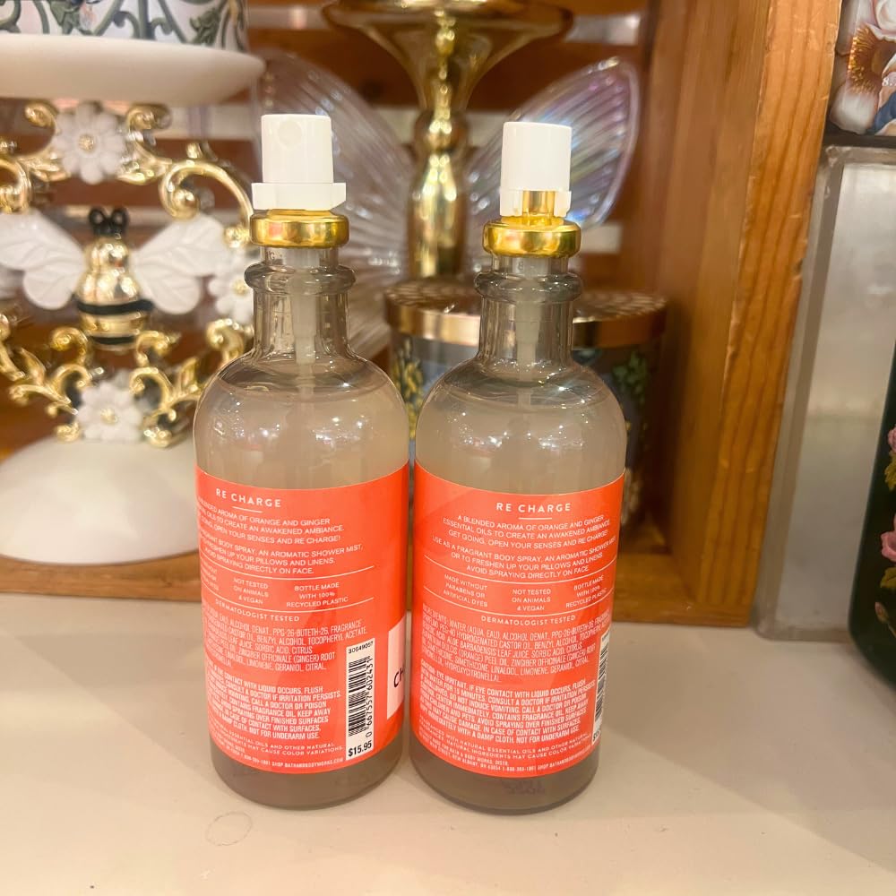 Bath & Body Works Aroma Recharge Orange & Ginger – coffret cadeau élégant avec nœud rouge.