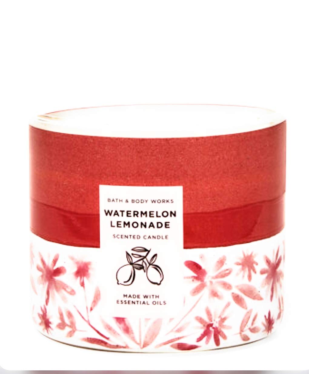 Bougie Bath & Body Works Watermelon Lemonade avec etiquette visible, parfum frais.