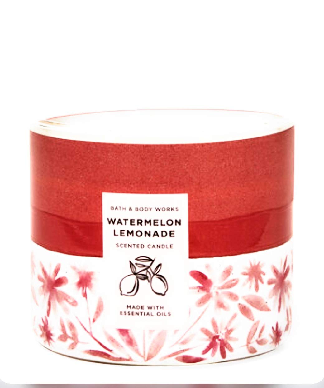 Bougie Bath & Body Works Watermelon Lemonade dans son pot, ambiance rafraîchissante.