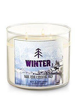 Bougie Bath & Body Works Hiver, flamme triple mèches pour une lumière uniforme et réconfortante