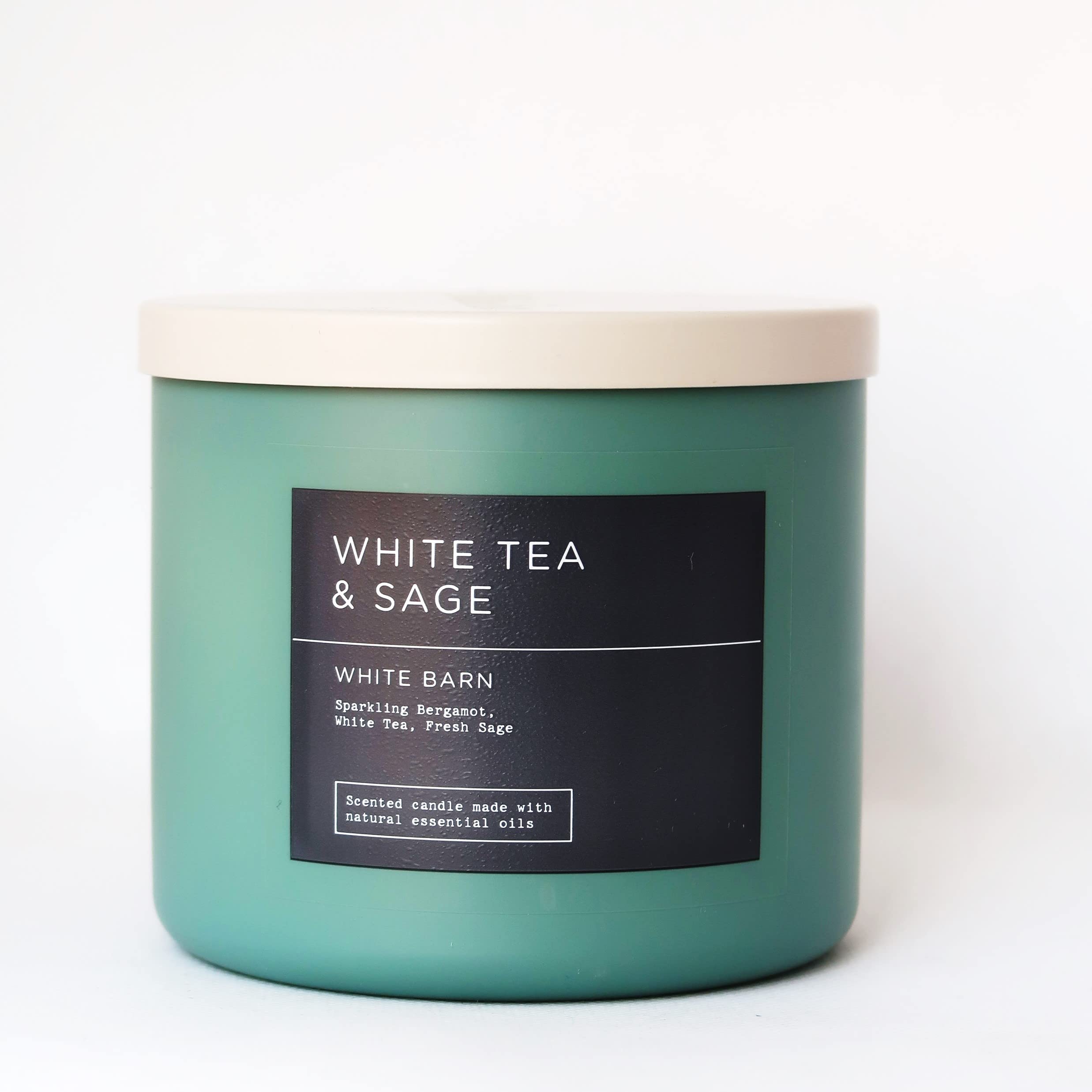 Bougie Bath & Body Works à trois mèches Thé blanc Sauge, ambiance apaisante et parfum durable.