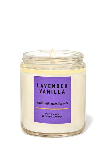 Bougie Bath & Body Works Lavande Vanille, parfum apaisant pour détente nocturne