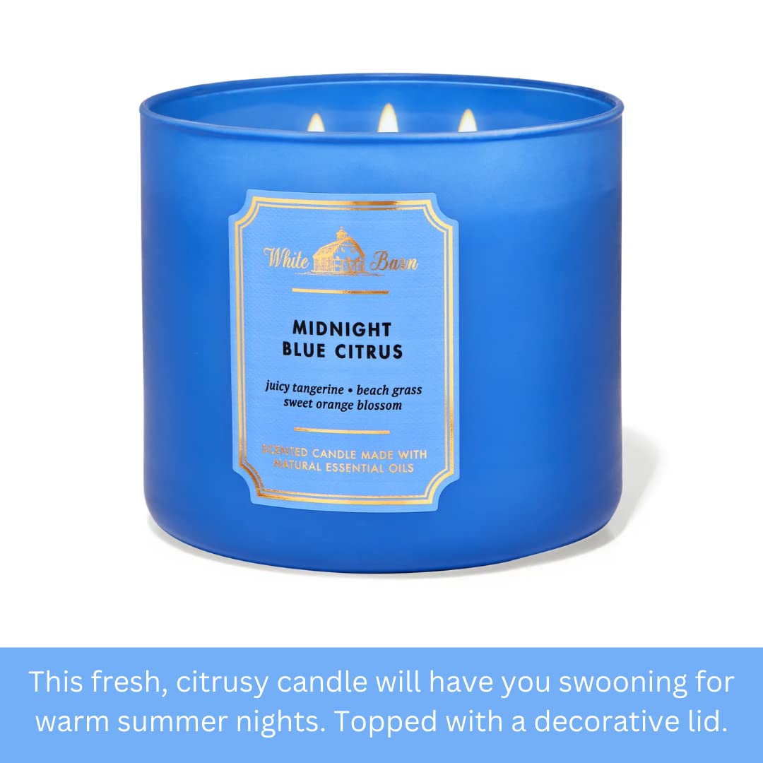 Bougie parfumée Bath & Body Works, cire soja naturelle pour combustion propre.