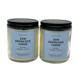 Bougie Bath & Body Works Sun Drenched Linen à une mèche, ambiance fraîche.
