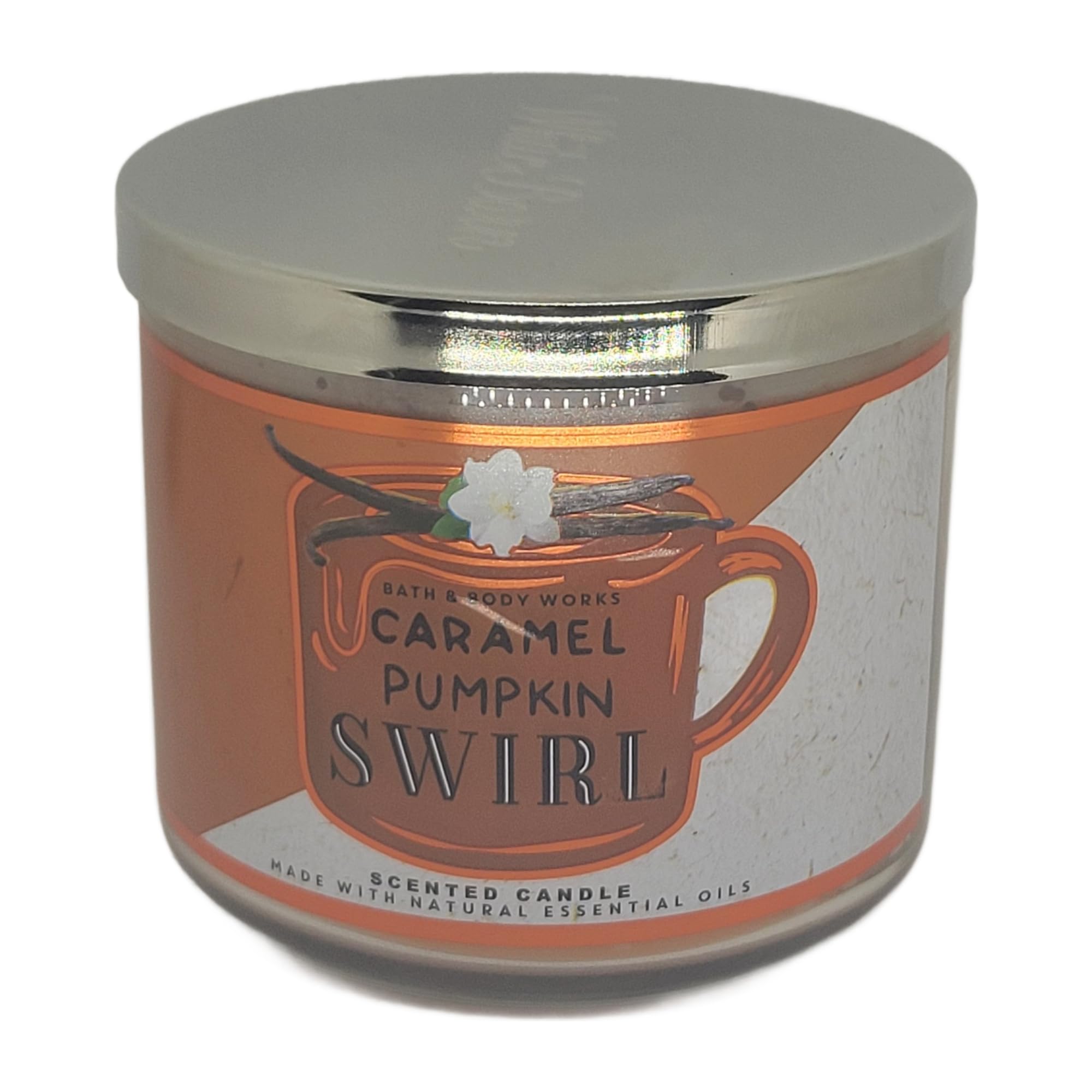 Bougie White Barn Bath & Body Works 3 Mèches, huiles essentielles, ambiance chaleureuse.