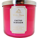 Couvercle décoratif sur la bougie, élégance moderne et parfum Cactus Blossom.