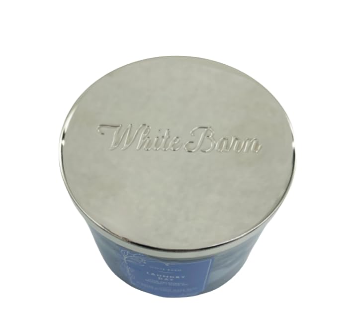 Bougie White Barn Bath & Body Works, bougie 3 mèches, huile essentielle, détente à domicile.
