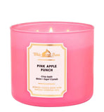 Bougie White Barn 3-wick Bath & Body Works Pomme Rose Punch pour une ambiance fruitée durable.