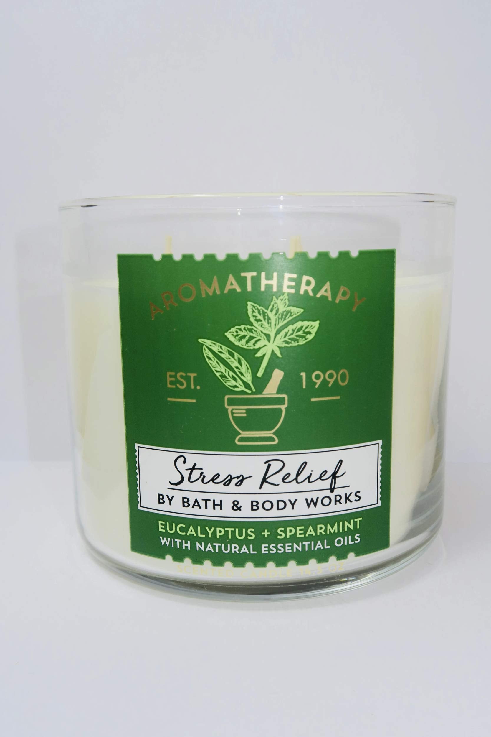 Bath & Body Works Aromathérapie Stress Relief bougie eucalyptus menthe, idéal pour la détente